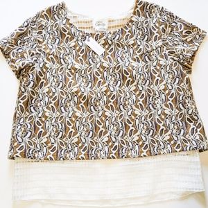 Anthro Atelier Camille Loggia Embroidered Blouse